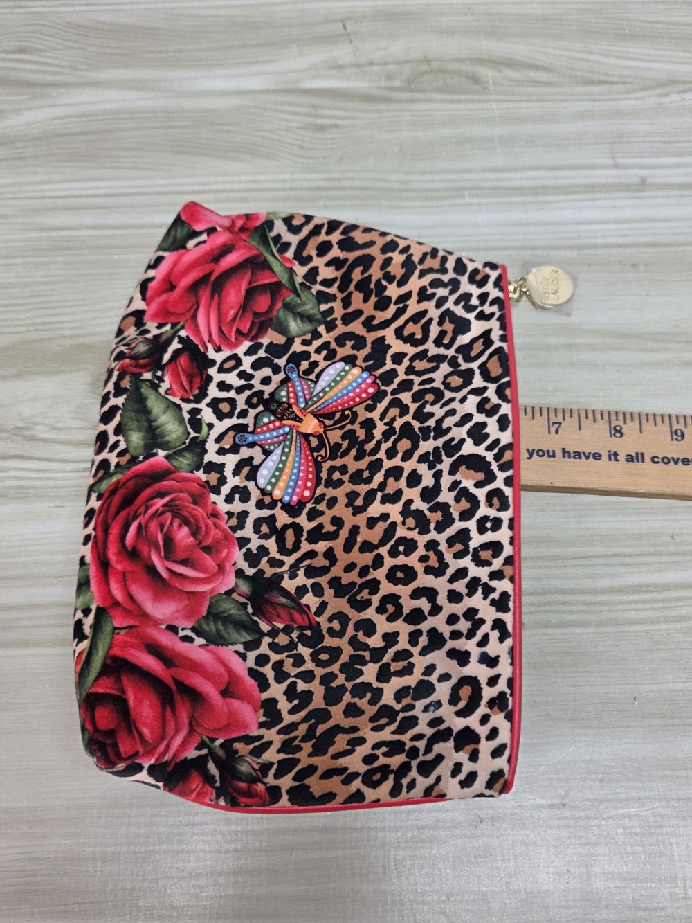 3/$15 Estee Lauder Leopard Print Cosmetic Pouch - Picture 11 of 11